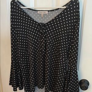 Black Polka Dot Skirt by